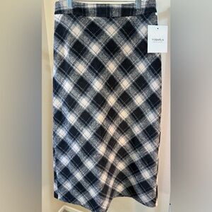 Plaid Black and White Women's Skirt